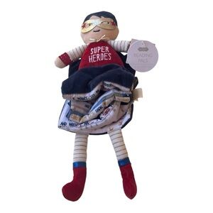 NWT Mud pie baby reading pals red shirt hero plush book